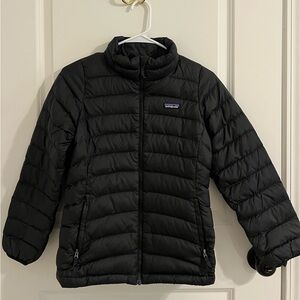 Kids Unisex Patagonia Down Zipper Jacket in Black